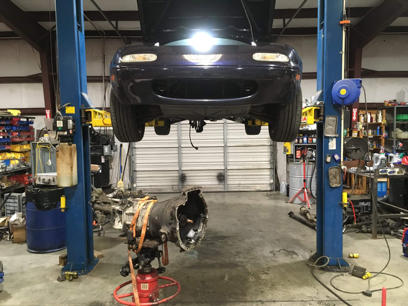 Transmission out be cleaned before reinstallation.